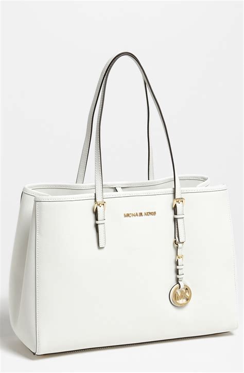 michael kors optic white tote|Michael Kors white purse small.